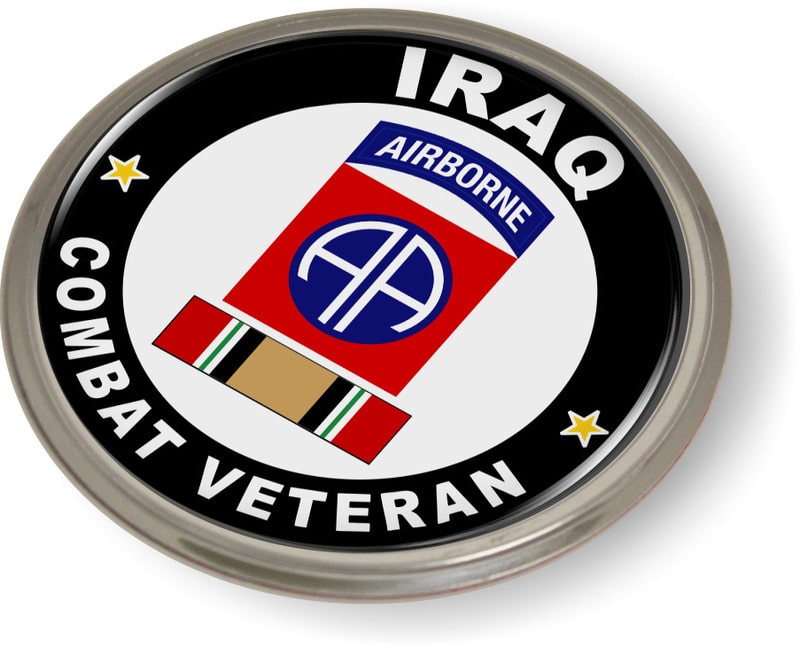 82nd Airborne Division Iraq Combat Veteran Emblem 82nd Airborne Division Iraq Combat Veteran Emblem